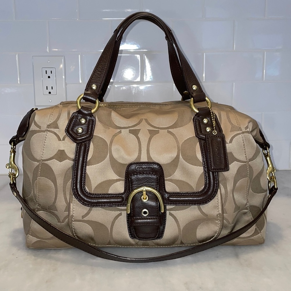 Coach Campbell Signature Logo Satchel Bag